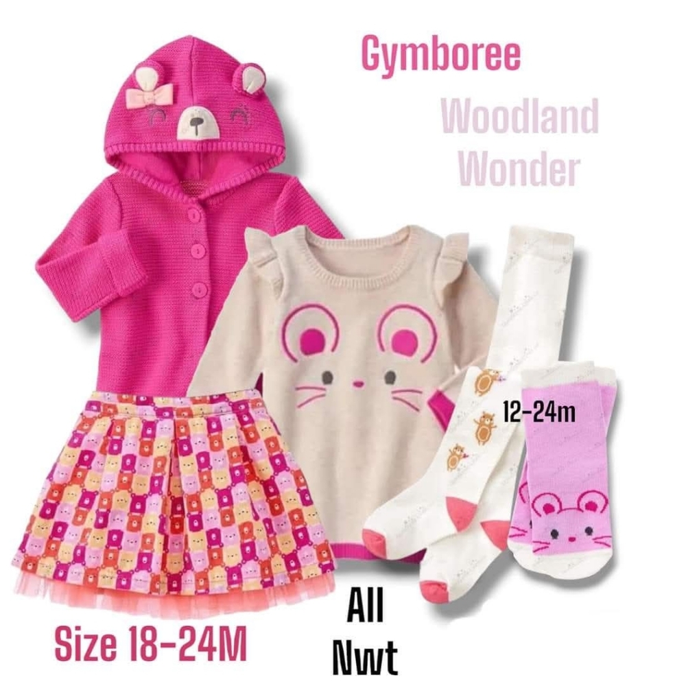 Gymboree Pink Woodland Wonder Kids Outfit ALL Nwt